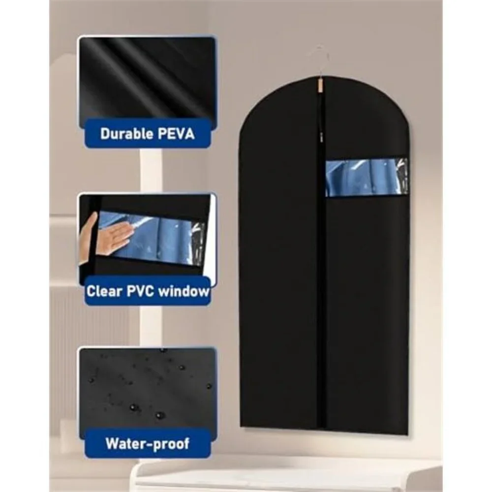 Garment Bags 24x43 Inch 9 Pack Suit Covers Hanging Clothes Jackets Travel Storag